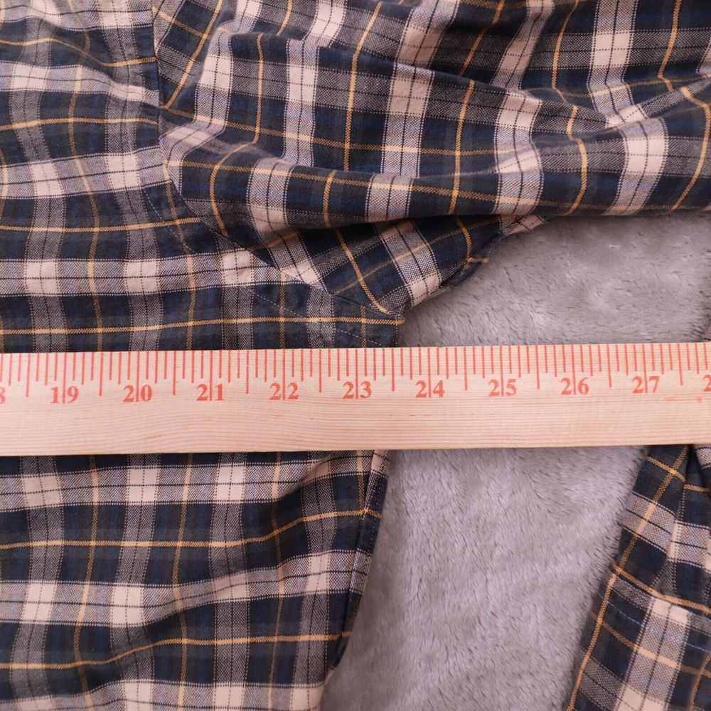 Ralph Lauren Classic Fit Black Beige Tartan Plaid Button Up shirt size Large - Picture 6 of 9